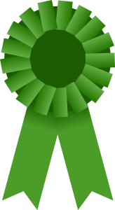 Green award ribbon