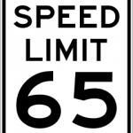 Speed limit at 65 mph