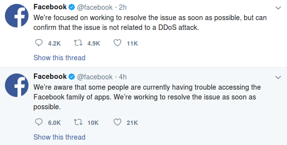 Facebook, Instagram, and WhatsApp are down
